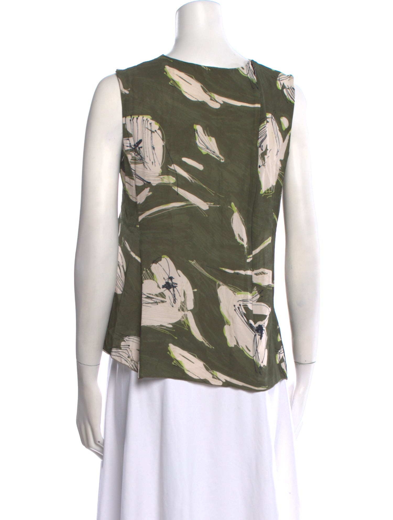 Marni Floral Print Bateau Neckline Blouse